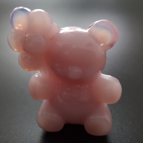 Vntg Boyd "Patrick the Bear" Opaque Light / Baby Pink Slag Glass Teddy 🧸 Bear - Picture 11 of 11